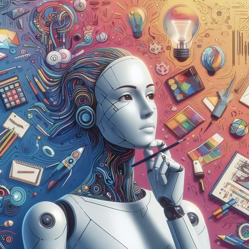 AI-generated image of AI-creativity