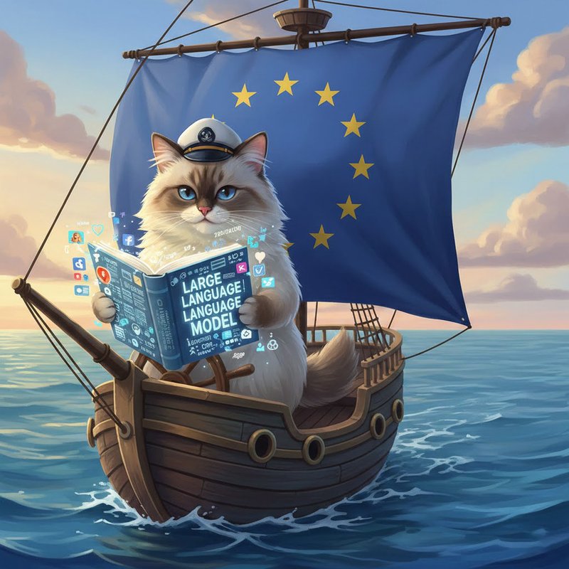 Cat on an EU ship holding an LLM with personal data