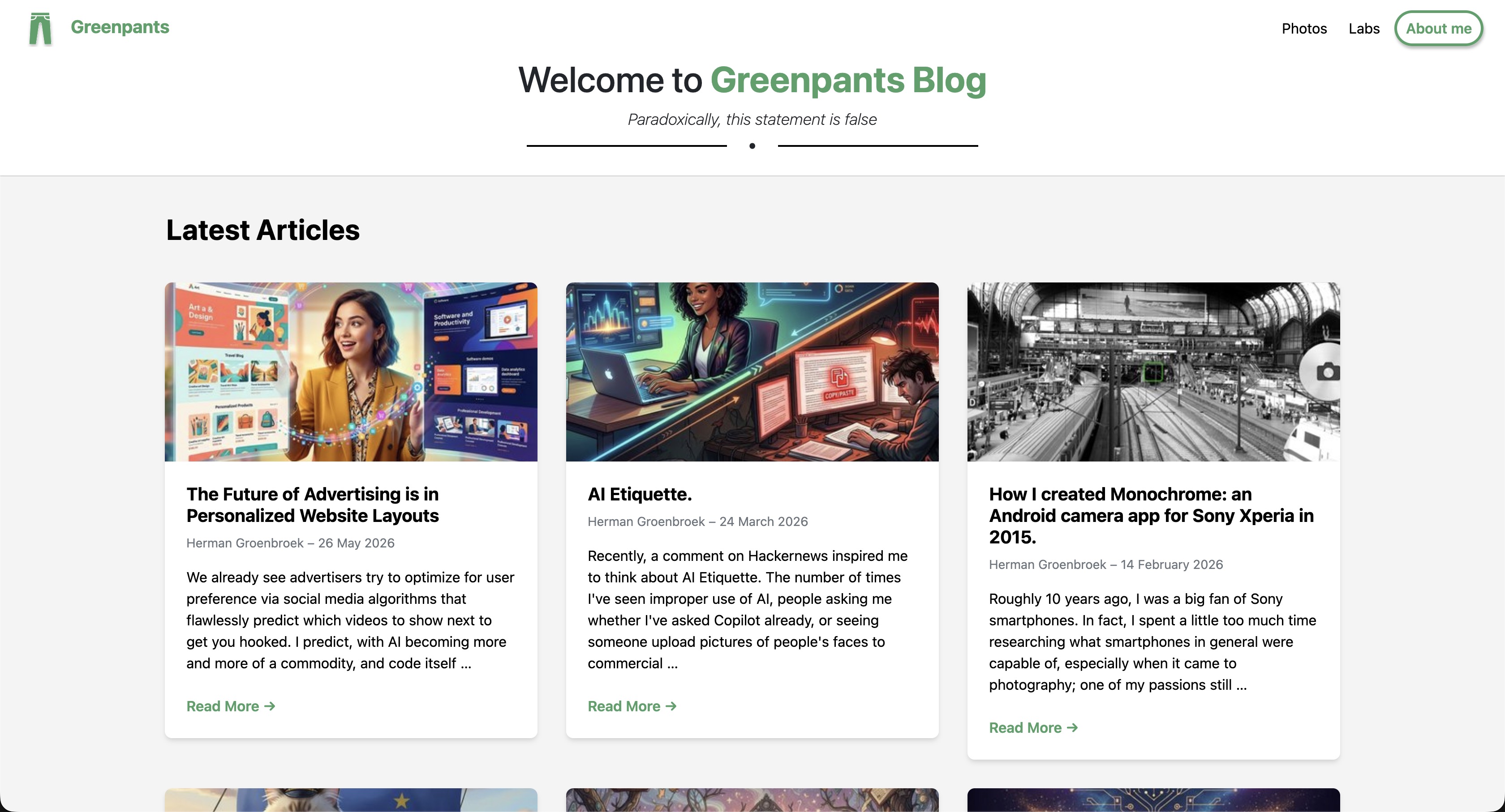 The Greenpants Blog